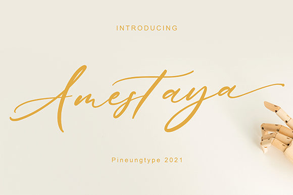 Amestaya: A Romantic Script Font for Crafters