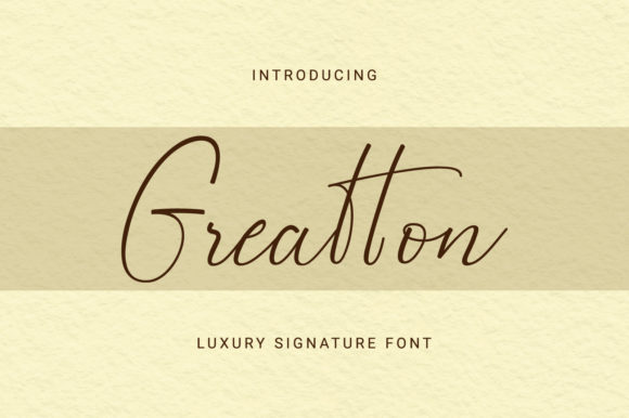 Discover Greatton: A Handwritten Font for Editorial Elegance