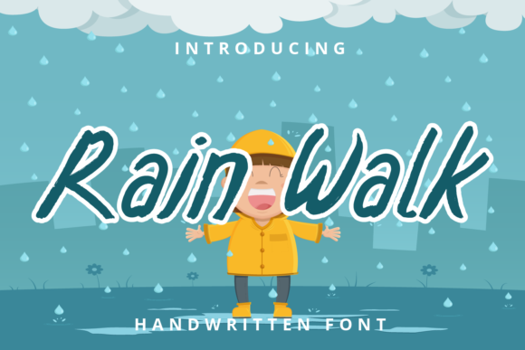Discover Rain Walk: A Charming Handwritten Font for Editorial Design