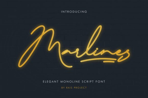 Enhance Your Brand with Marlines: A Delicate Handwritten Font