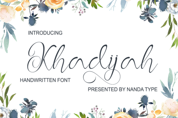 Khadijah: A Font for Elegant Handmade Creations