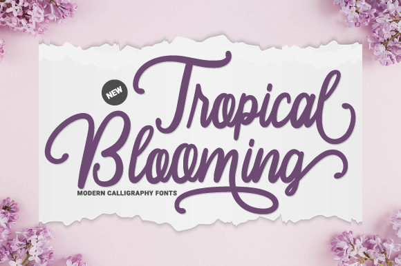 Tropical Blooming: A Charming Script Font for Crafters
